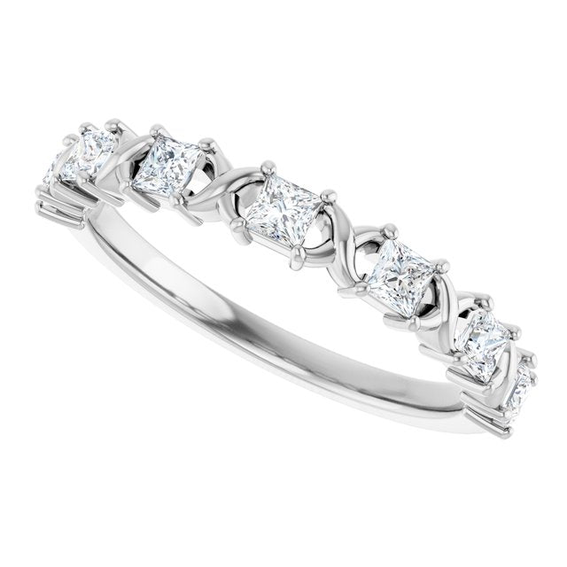 14K Rose 1/2 CTW Natural Diamond Anniversary Band