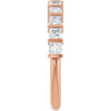 14K Rose Gold Asscher-Cut Diamond Anniversary Ring with 5/8 CTW