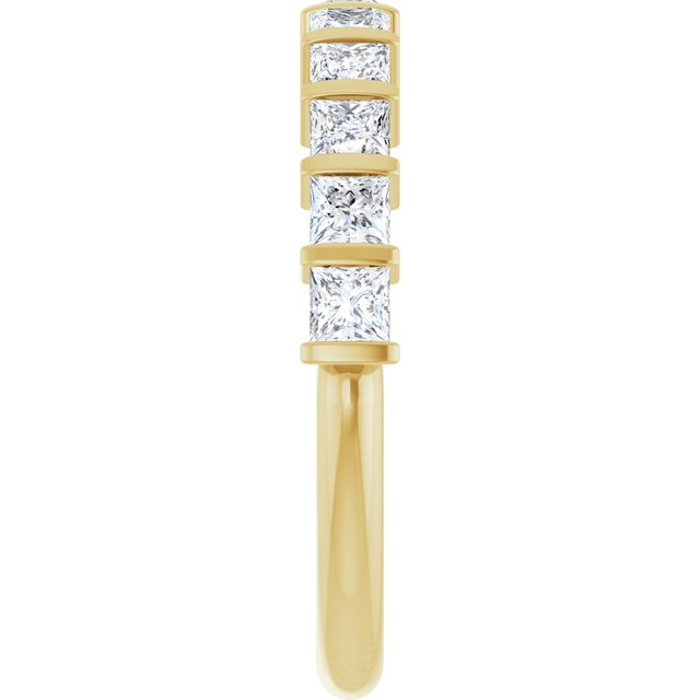 14K Rose 5/8 CTW Natural Diamond Anniversary Band