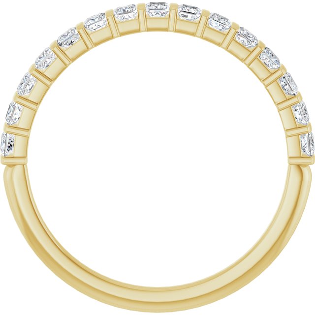 14K Rose 5/8 CTW Natural Diamond Anniversary Band