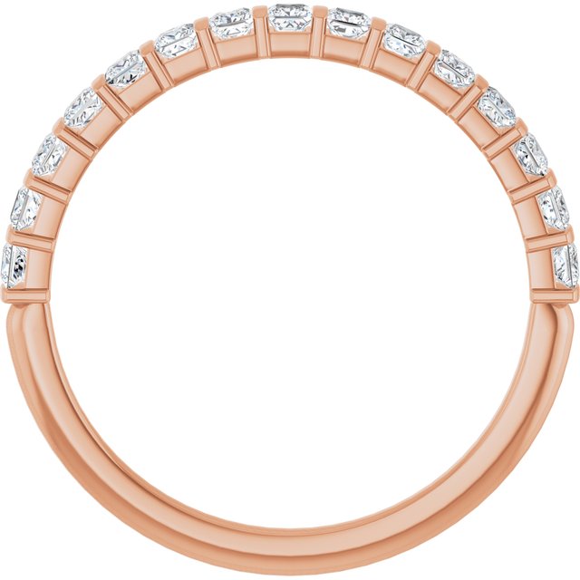 14K Rose Gold Asscher-Cut Diamond Anniversary Ring with 5/8 CTW