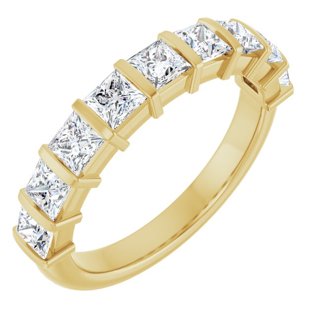 14K Rose Gold Asscher-Cut Diamond Anniversary Ring with 5/8 CTW