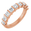 14K Rose 5/8 CTW Natural Diamond Anniversary Band