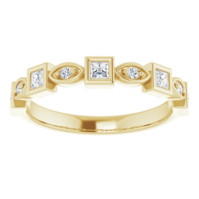 14K Rose 3/8 CTW Natural Diamond Anniversary Band