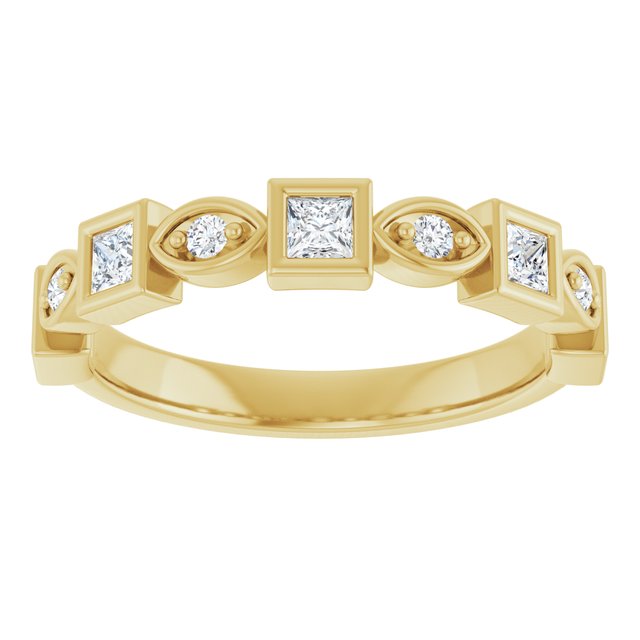 14K Rose 3/8 CTW Natural Diamond Anniversary Band