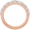 14K Rose Gold Asscher-Cut Diamond Anniversary Ring with 5/8 CTW