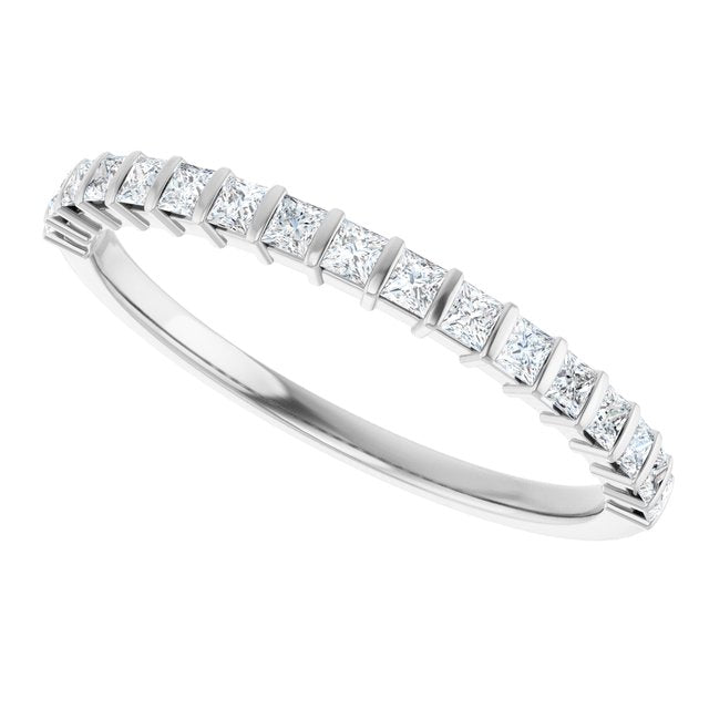 14K Rose 5/8 CTW Natural Diamond Anniversary Band