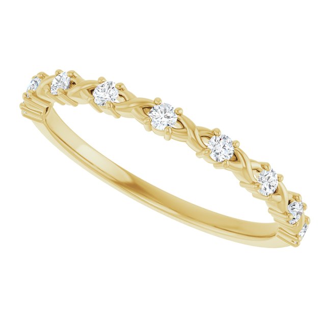 14K Rose 1/2 CTW Natural Diamond Anniversary Band