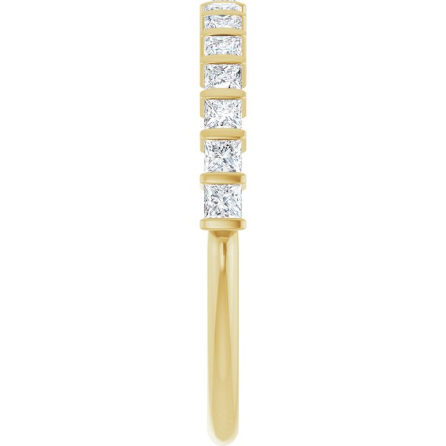 14K Rose 5/8 CTW Natural Diamond Anniversary Band