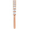 14K Rose Gold Asscher-Cut Diamond Anniversary Ring with 5/8 CTW