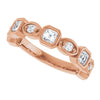 14K Rose 3/8 CTW Natural Diamond Anniversary Band