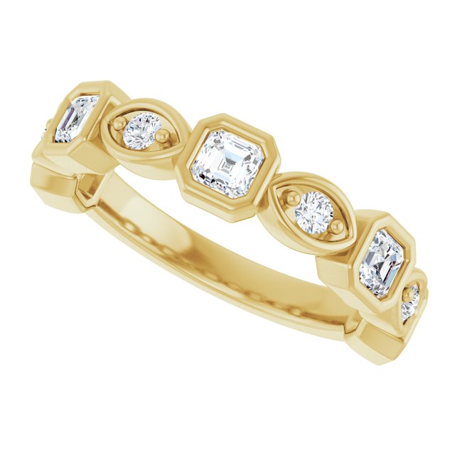 14K Rose 3/8 CTW Natural Diamond Anniversary Band