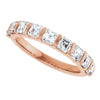 14K Rose Gold Asscher-Cut Diamond Anniversary Ring with 5/8 CTW