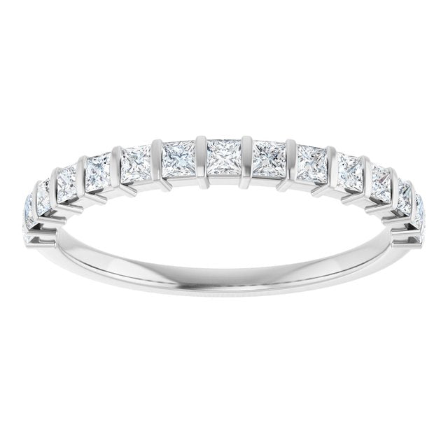 14K Rose 5/8 CTW Natural Diamond Anniversary Band