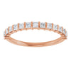 14K Rose Gold Asscher-Cut Diamond Anniversary Ring with 5/8 CTW