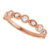 14K Rose 3/8 CTW Natural Diamond Anniversary Band