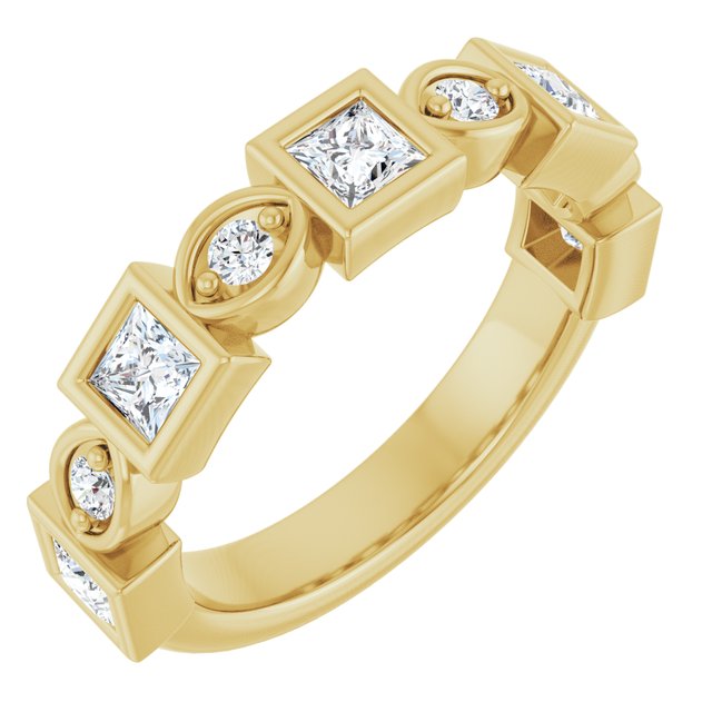 14K Rose 3/8 CTW Natural Diamond Anniversary Band