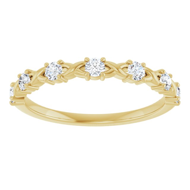 14K Rose 1/2 CTW Natural Diamond Anniversary Band