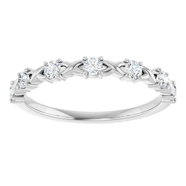 14K Rose 1/2 CTW Natural Diamond Anniversary Band