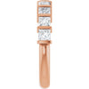 14K Rose Gold Asscher-Cut Diamond Anniversary Ring with 5/8 CTW