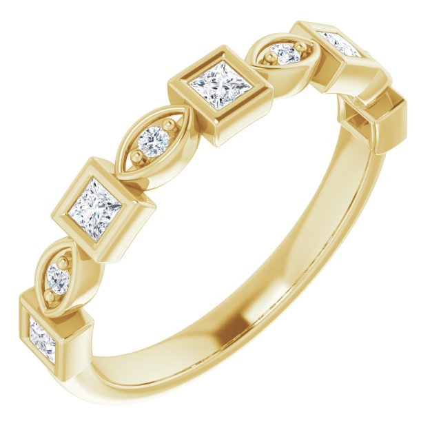 14K Rose 3/8 CTW Natural Diamond Anniversary Band