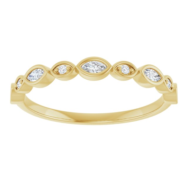 14K Rose 3/8 CTW Natural Diamond Anniversary Band