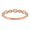 14K Rose 3/8 CTW Natural Diamond Anniversary Band