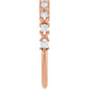 14K Rose Gold Asscher Diamond Anniversary Ring with 1/2 Carat Total Weight