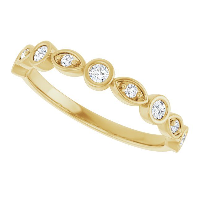 14K Rose 3/8 CTW Natural Diamond Anniversary Band