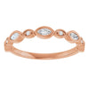 14K Rose 3/8 CTW Natural Diamond Anniversary Band