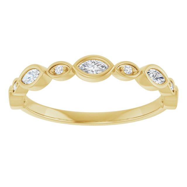 14K Rose 3/8 CTW Natural Diamond Anniversary Band