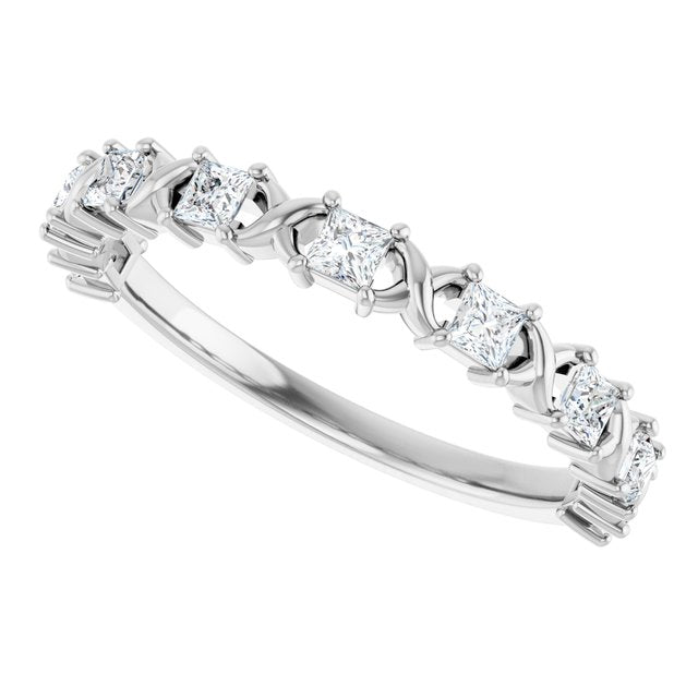 14K Rose 1/2 CTW Natural Diamond Anniversary Band