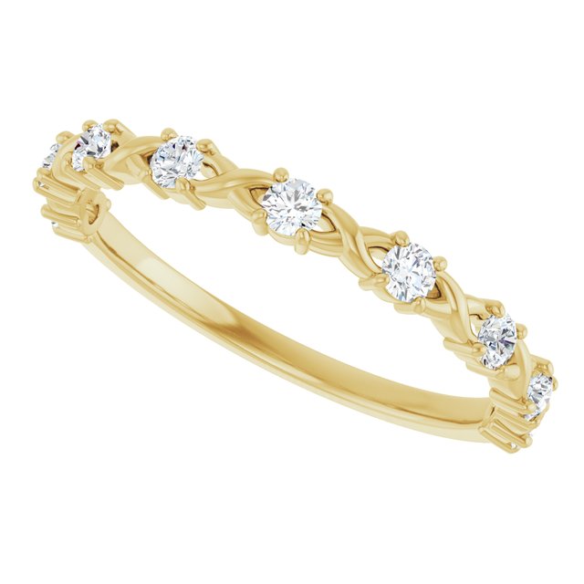 14K Rose 1/2 CTW Natural Diamond Anniversary Band