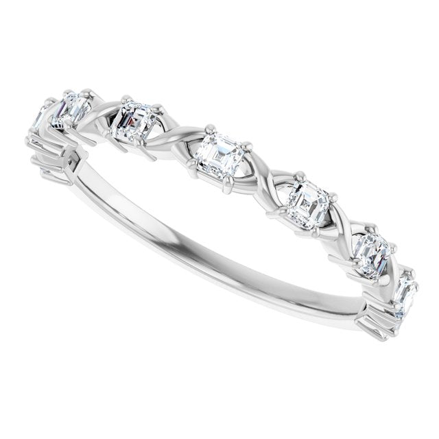 14K Rose 1/2 CTW Natural Diamond Anniversary Band