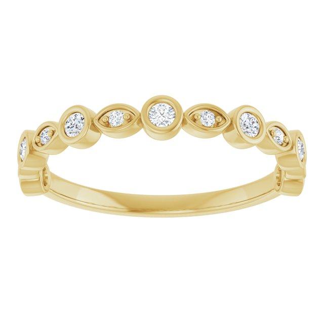 14K Rose 3/8 CTW Natural Diamond Anniversary Band