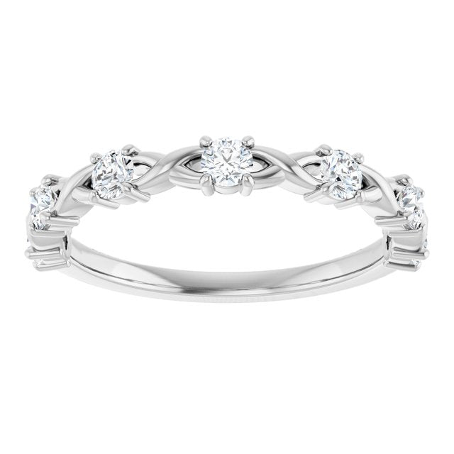 14K Rose 1/2 CTW Natural Diamond Anniversary Band