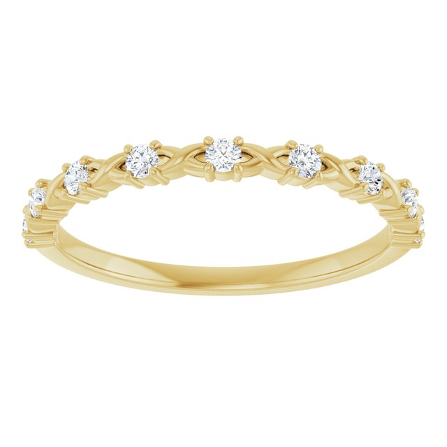 14K Rose 1/2 CTW Natural Diamond Anniversary Band