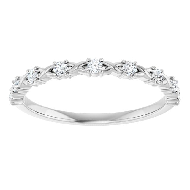 14K Rose 1/2 CTW Natural Diamond Anniversary Band