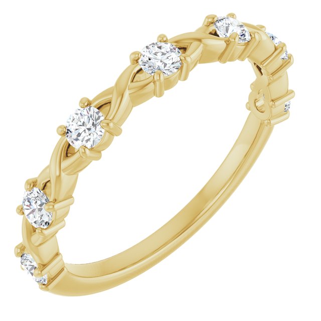 14K Rose 1/2 CTW Natural Diamond Anniversary Band