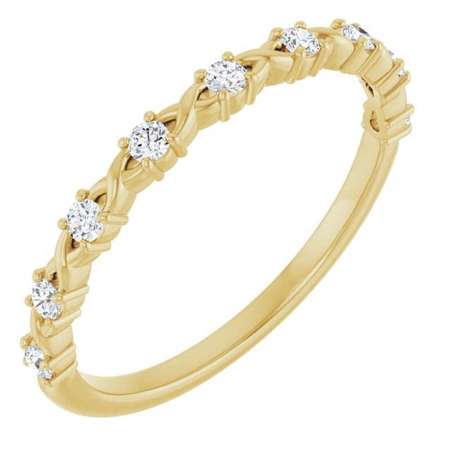 14K Rose 1/2 CTW Natural Diamond Anniversary Band