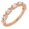 14K Rose Gold Asscher Diamond Anniversary Ring with 1/2 Carat Total Weight