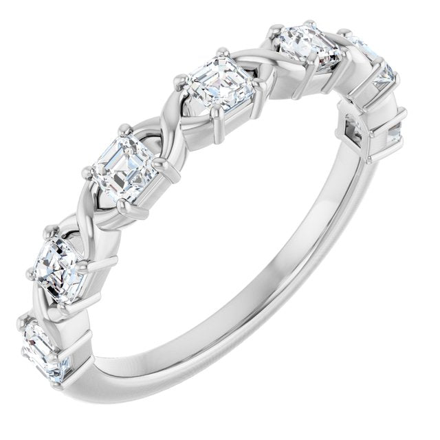 14K Rose 1/2 CTW Natural Diamond Anniversary Band