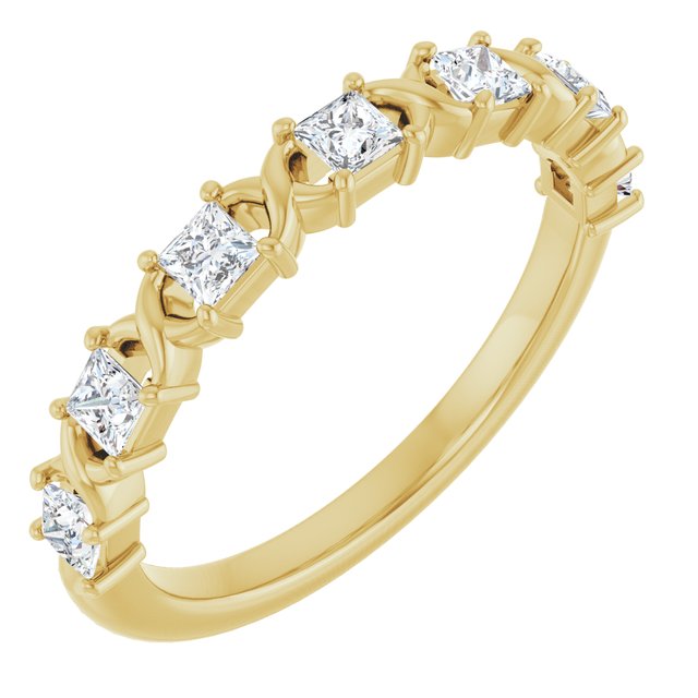 14K Rose 1/2 CTW Natural Diamond Anniversary Band