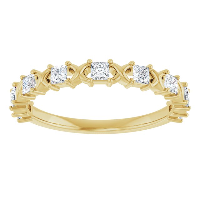 14K Rose 1/2 CTW Natural Diamond Anniversary Band