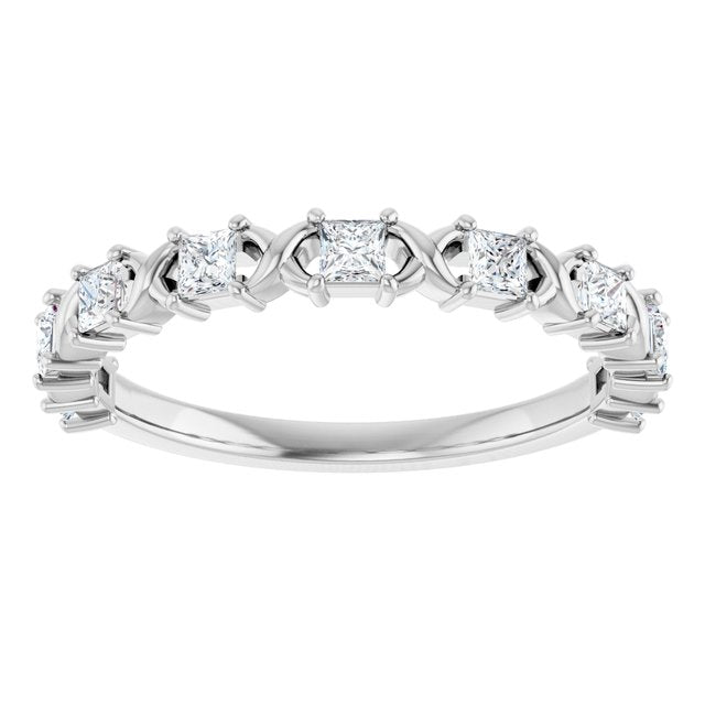 14K Rose 1/2 CTW Natural Diamond Anniversary Band