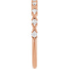 14K Rose Gold Asscher Diamond Anniversary Ring with 1/2 Carat Total Weight