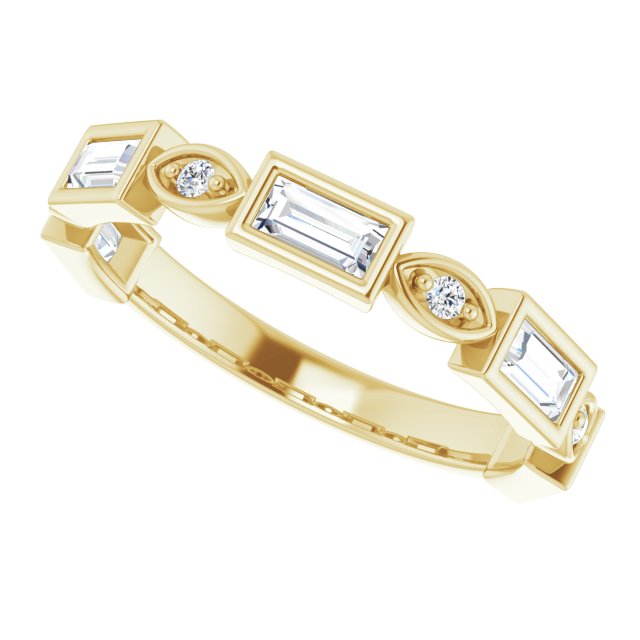 14K Rose 3/8 CTW Natural Diamond Anniversary Band