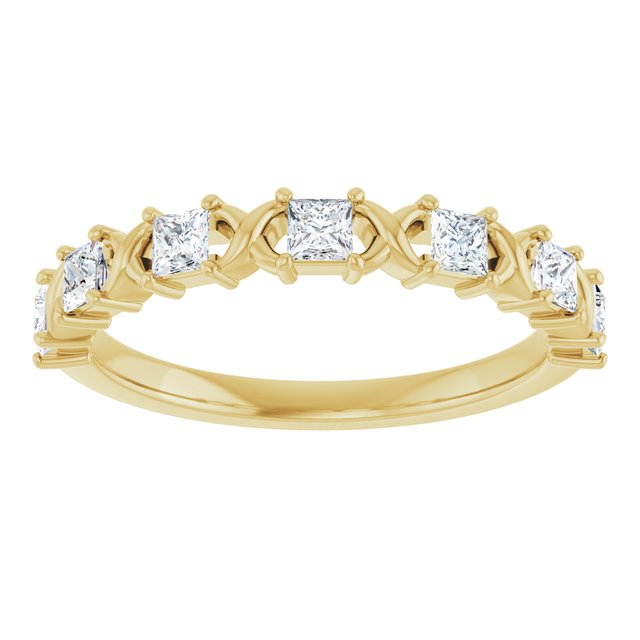 14K Rose 1/2 CTW Natural Diamond Anniversary Band