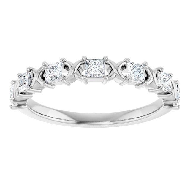 14K Rose 1/2 CTW Natural Diamond Anniversary Band