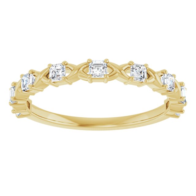 14K Rose 1/2 CTW Natural Diamond Anniversary Band